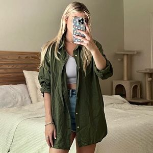 Banana Republic Army Green Button Up